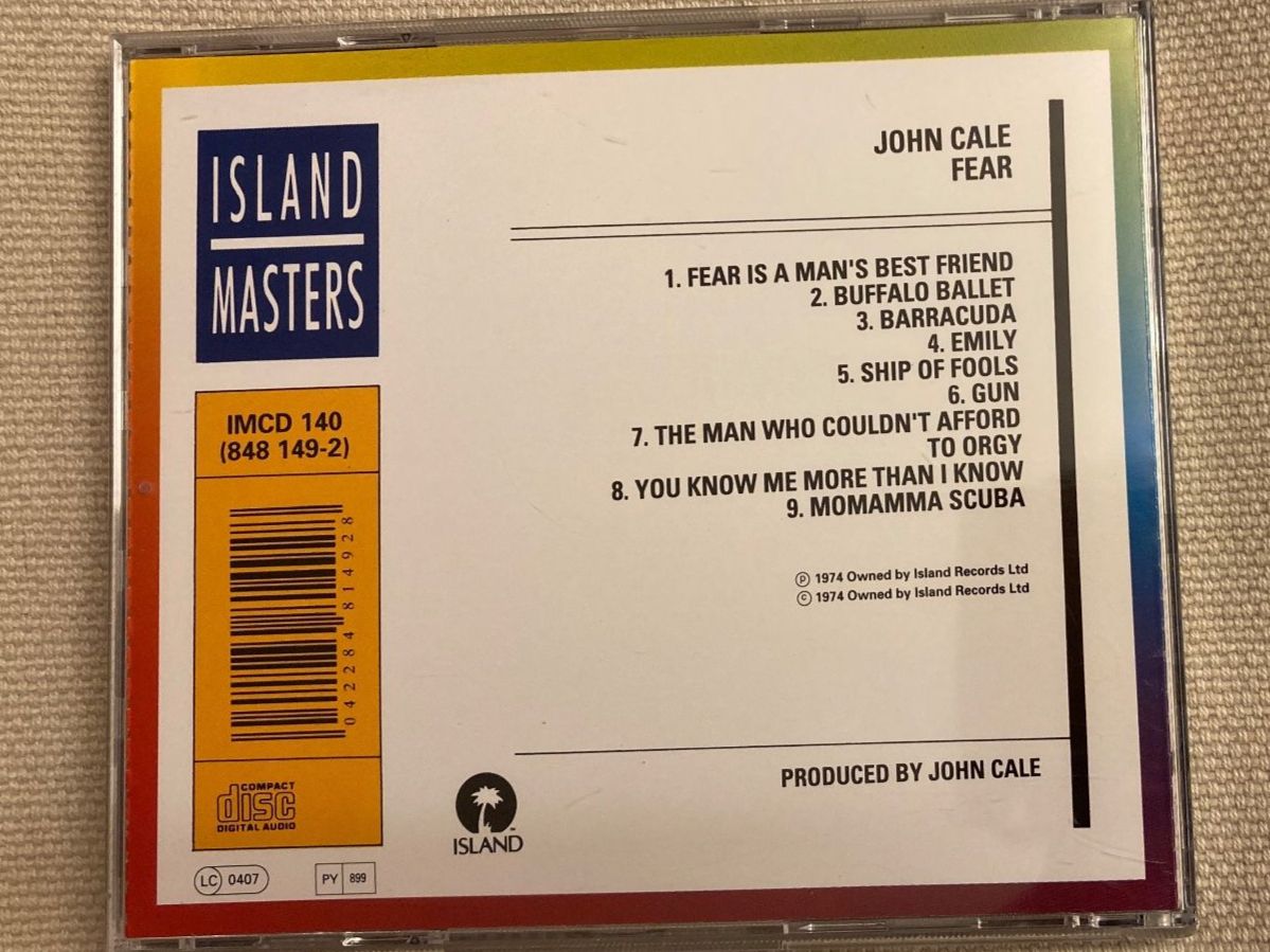 CD: CD, John Cale,  Fear – Usato da Baden venduto da Yoyo1 1
