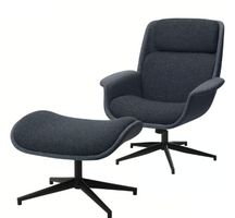 Drehsessel mit Hocker