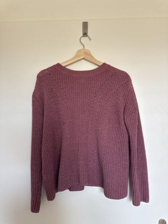 Mango Basics Pullover Strick lila Grösse S guter Zustand