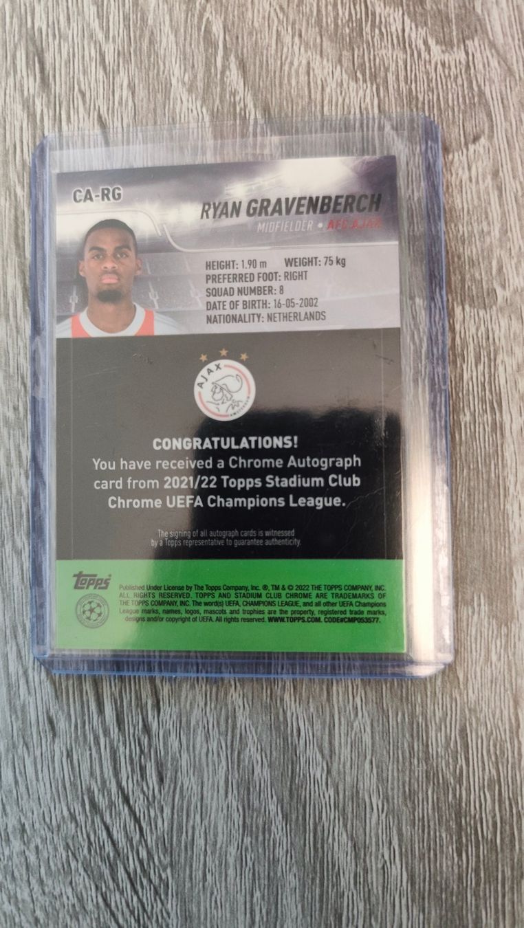 Topps Cartes à collectionner: Topps Stadium Chrome 21/22 Ryan Gravenberch mit Auto – D'occasion à St. Gallen par RudyundFloydCards 1