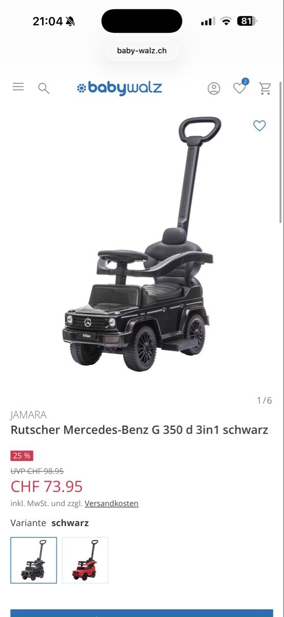 Veicoli per bambini: Mercedes Rutschauto Kinder schwarz – Usato da Zürich venduto da Lola15 3