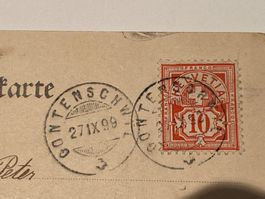 27.lV.99 GONTENSCHWIL Stempel auf Ansichtskarte