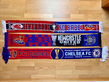 FC BASEL Fan Schal Liverpool Chelsea Newcastle United FCB