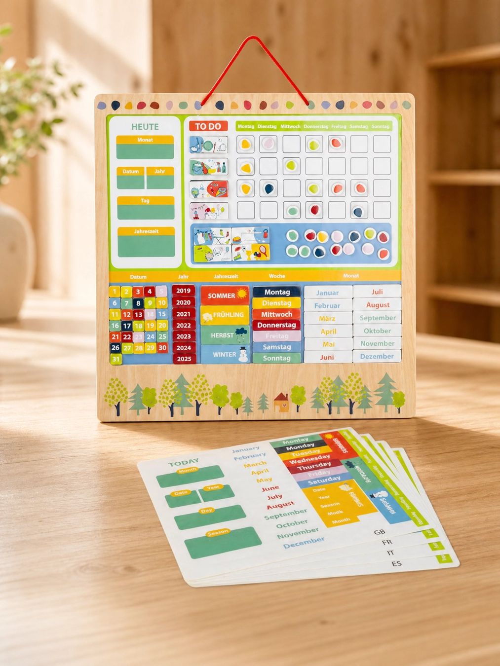 Giochi: Calendrier éducatif, magnétique en bois (Multilingues) NEUF – Nuovo e nell'imballaggio originale da Meyrin venduto da ChiaraMania 3