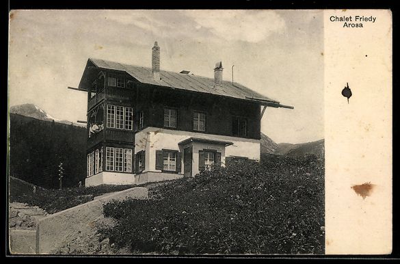Cartoline postali: AK Arosa, Chalet Friedy – Usato da Berlin venduto da bartko-reher