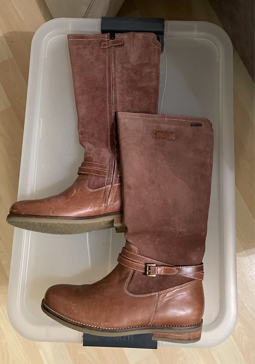 Gabor Scarpe da donna: Gabor Braune Leder Stiefel-NEU – Nuovo (secondo la descrizione) da Dättwil AG venduto da Sneskopuca 1