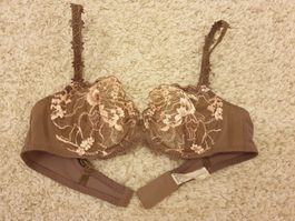 Soutien-gorge Simone Perele, 75B, taupe, dentelle tres bon