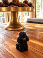 Süsser schwarzer Pudel als Dekofigur 🐩🖤
