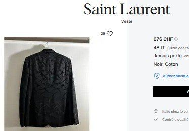 Saint Laurent Jacken: Saint Laurent Blazer Jacke / veste .44-S – Gebraucht aus Collonges von Auganien 1