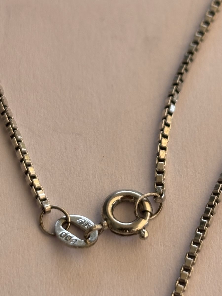 Catenine: Collier mit Anhänger, Silber800 , Emaille, Stein, Sigal – Usato da Langnau am Albis venduto da flusspflege 2