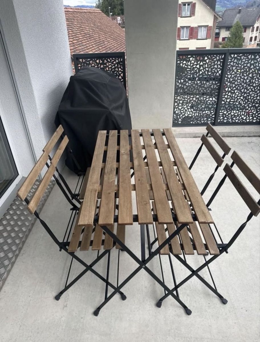 Tischset: IKEA Gartenmöbel Tisch + 4 Stühle – Gebraucht aus Reichenburg von elo_rr7g