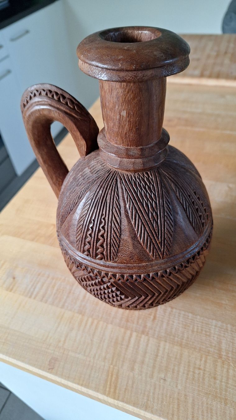 Vasi & Recipienti: Wunderschöne handgeschnitzte Vase Holz – Usato da Dornach venduto da bals28