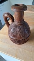 Wunderschöne handgeschnitzte Vase Holz