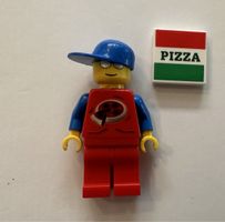 1 Lego Figur Pizzaboy mit Cap & Pizzaschild 🍕