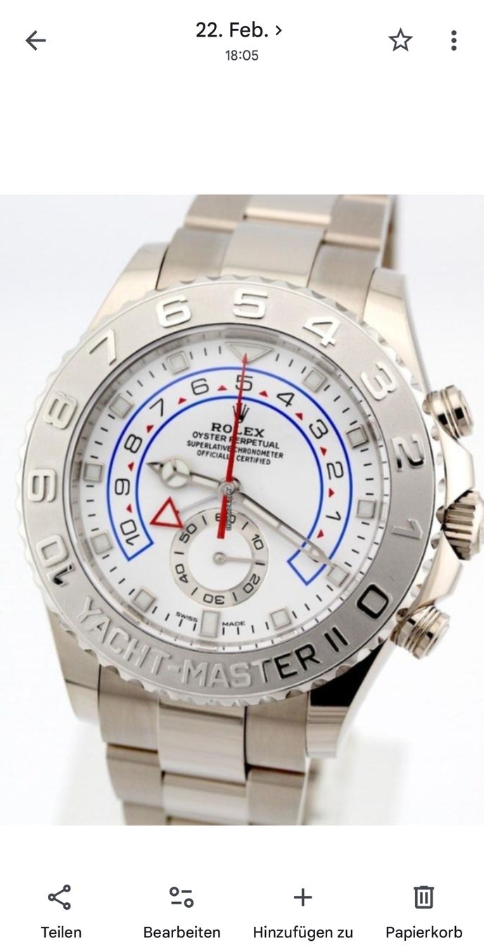 Rolex Orologi: rolex yachtmaster wg – Nuovo (secondo la descrizione) da Heimberg venduto da vmax57