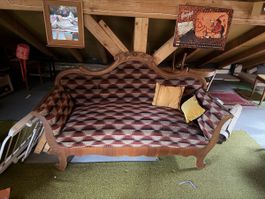 Antiker Sofa-Sitzbank in gutem Zustand