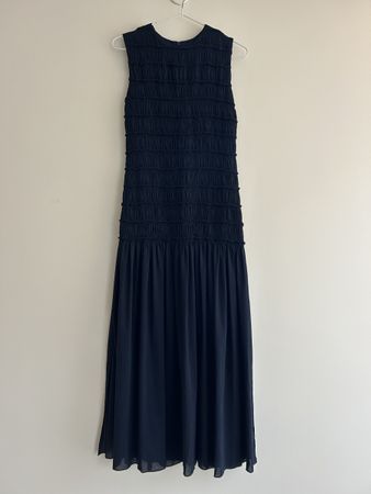 Cool navy smock dress Akris Punto 34