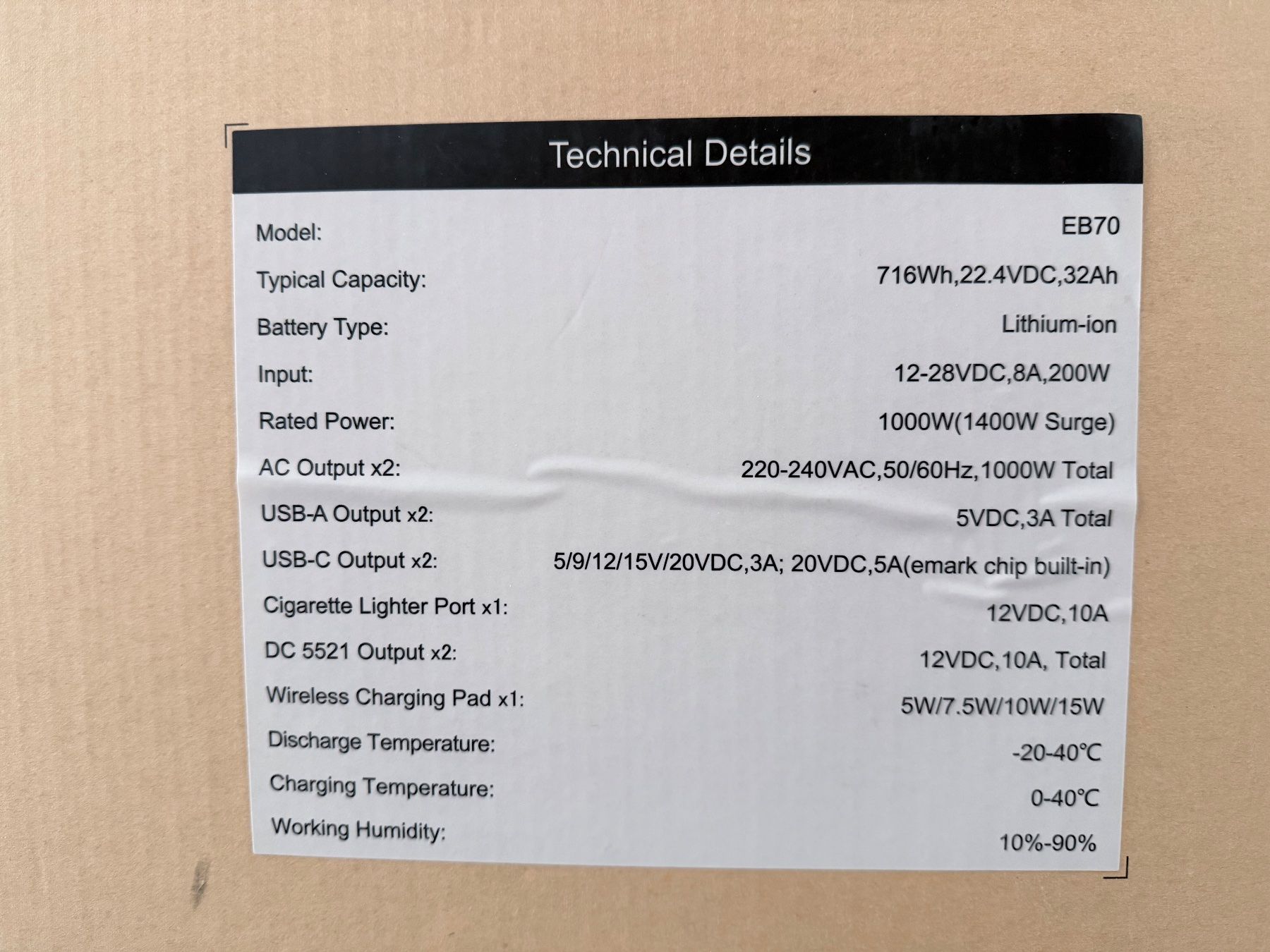 Bluetti Generatori di corrente: PowerOak Bluetti EB70 OVP – Usato da Basel venduto da a.61 2