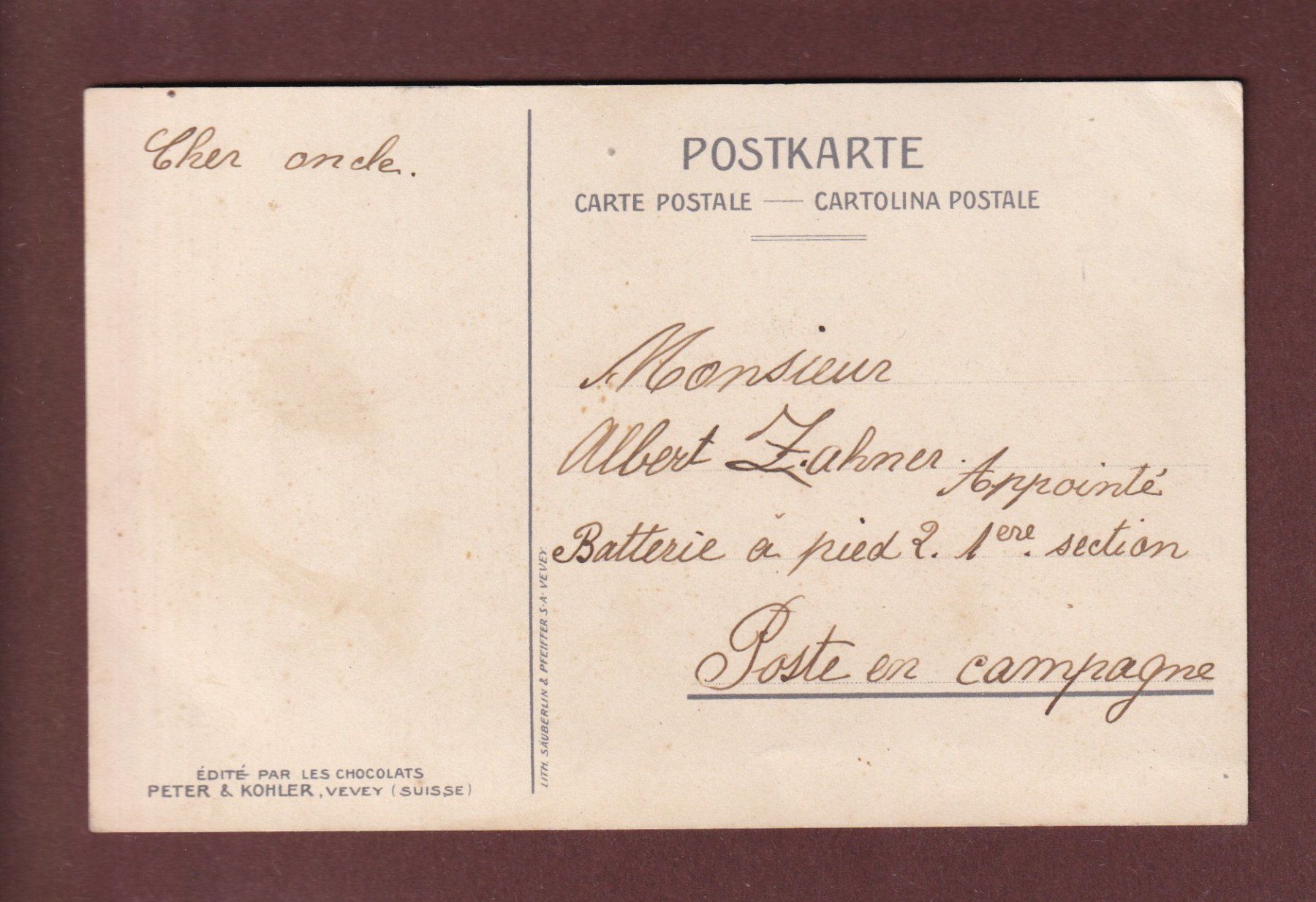 Cartoline postali: Château de BLONAY - Peter & Kohler – Usato da Pully venduto da nicecards 1