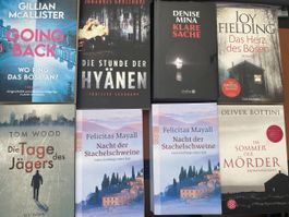 8 Krimi und Thriller - Buchpaket 5 -  guter Zustand