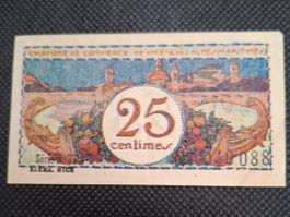 1918 Nizza Frankreich Notgeld im 1sten Weltkrieg  / 453