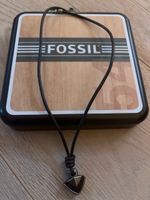 Fossil Herren Halskette mit Lederband, neuwertig!