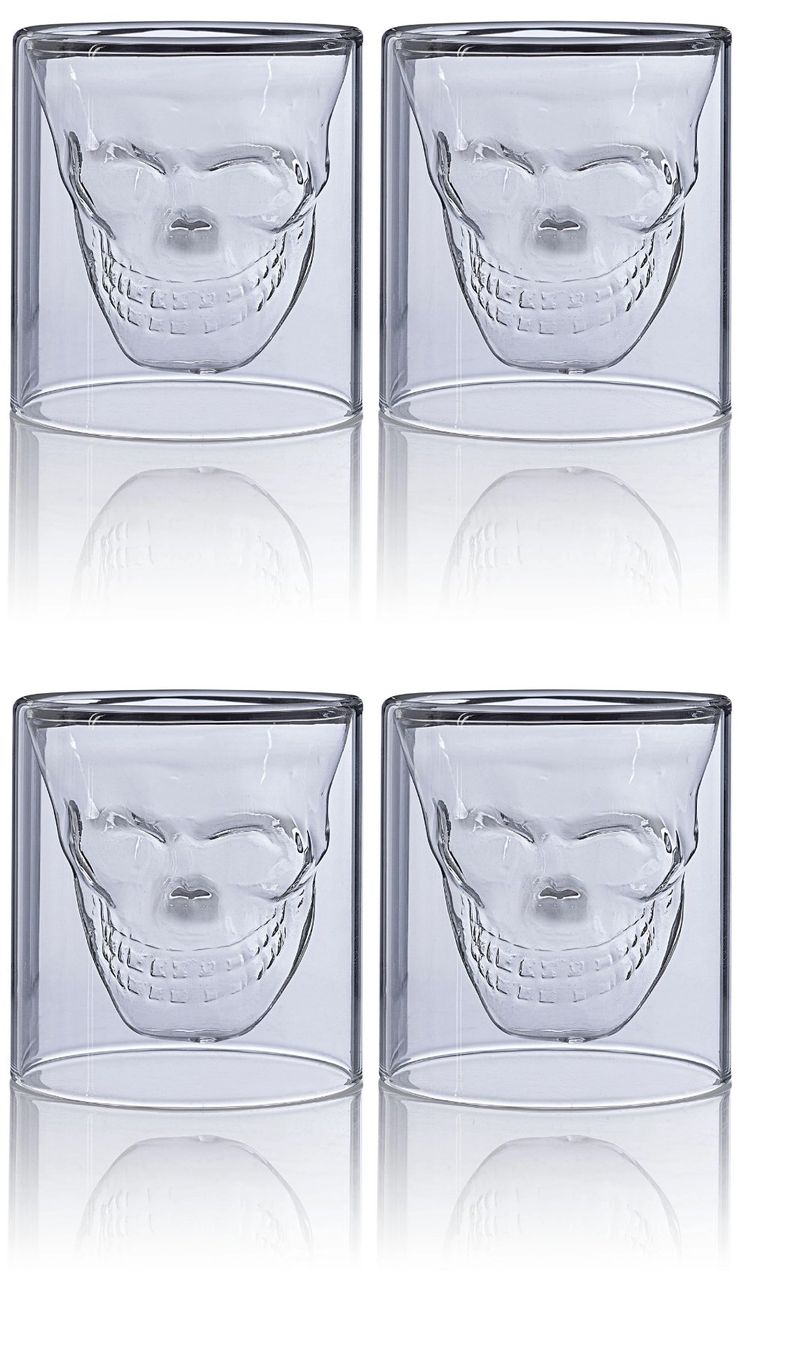 Bicchieri: 4er Set Whiskeygläser Totenkopf – Nuovo e nell'imballaggio originale da Schinznach Bad venduto da cynthia7