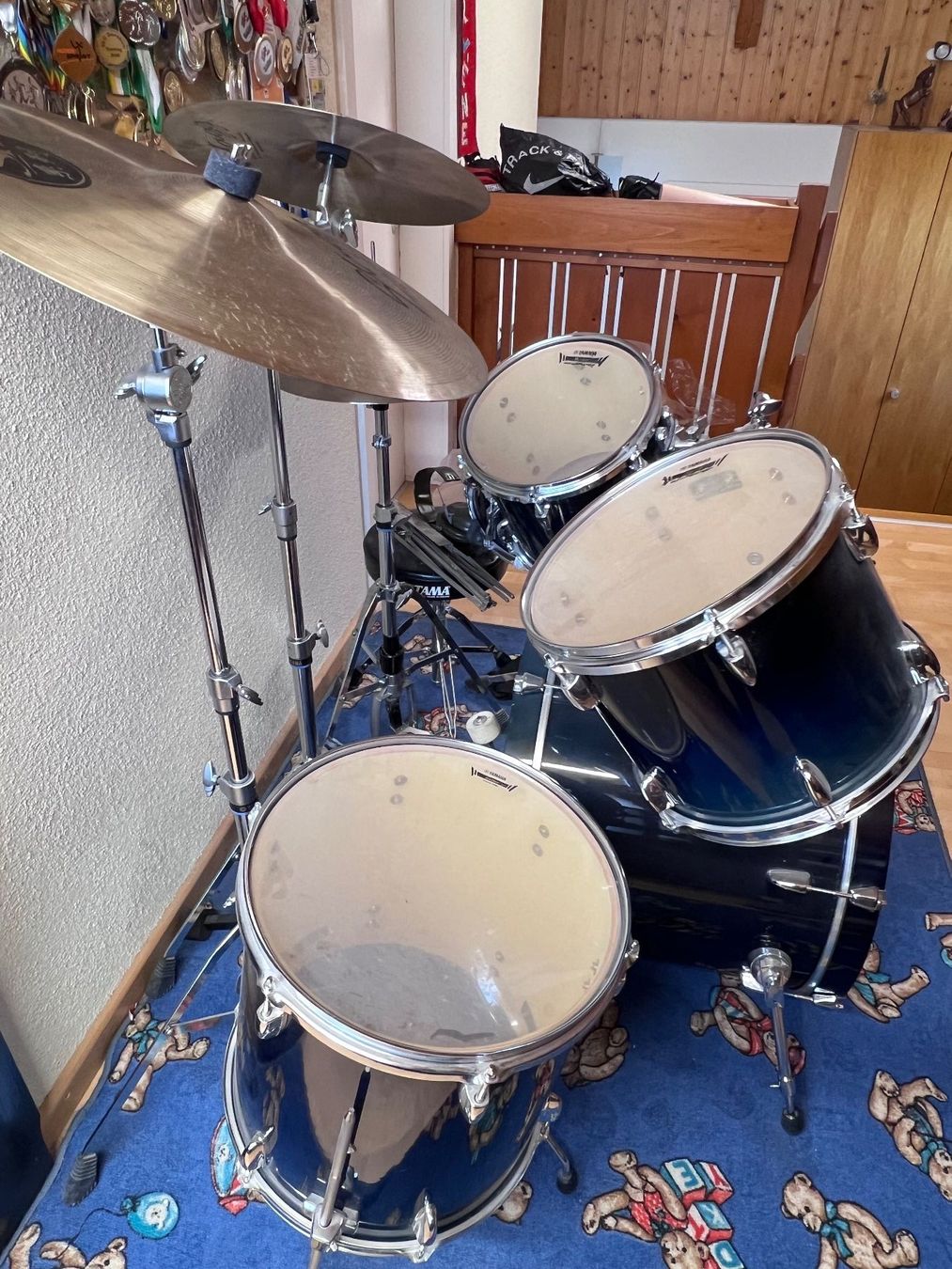 Yamaha Strumenti musicali: Yamaha Stage Custom Advantage Schlagzeug, blau – Usato da Guntershausen venduto da fuchs911 3