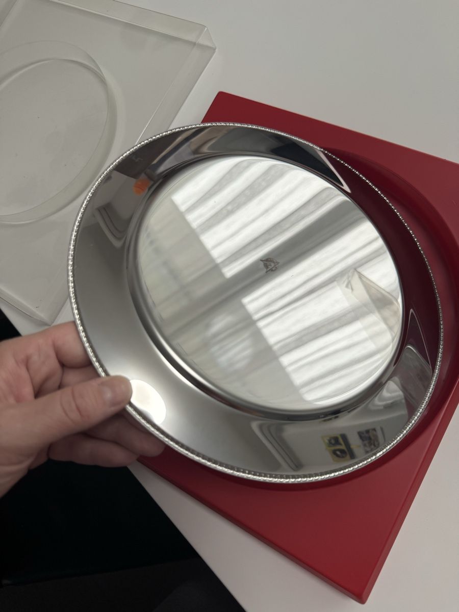 Verres: Glas Servierteller mit Metallschale neu – Neuf avec emballage d'origine à Zürich par Soleneve 2