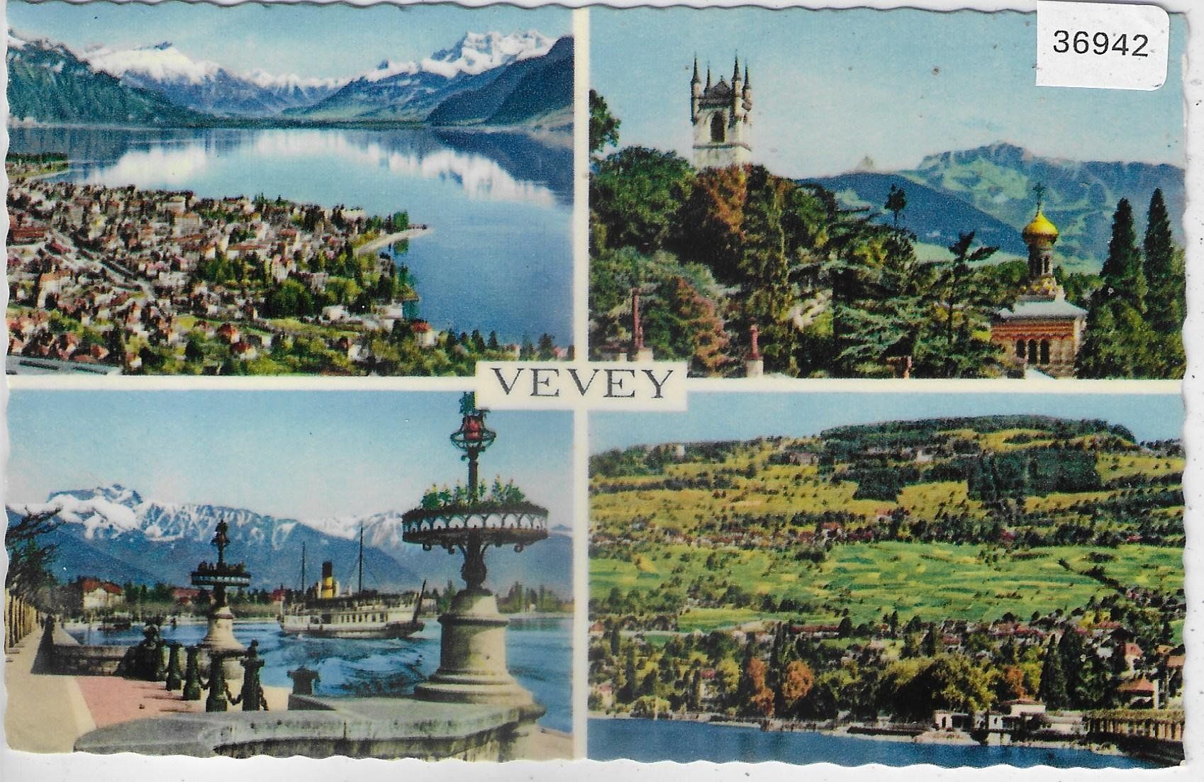 Cartoline postali: Vevey - Multiview – Usato da Ettingen venduto da Kartenplanet