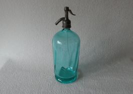 Schöne grosse 2-Liter Siphonflasche blau