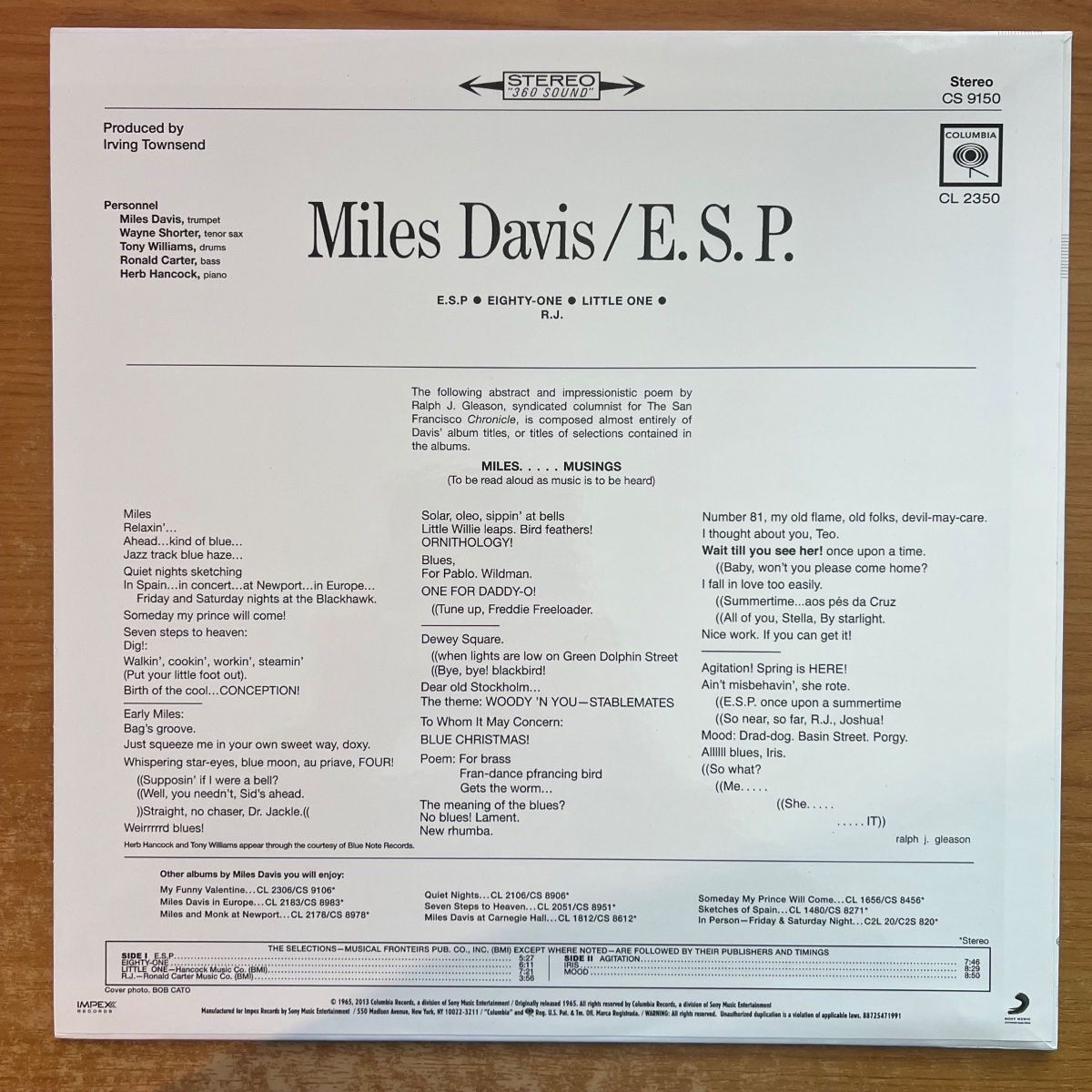 Dischi in vinile: Miles Davis - E.S.P. / US-Press. 2014 - RE von 1965 - TOP – Usato da Gais venduto da soundcave57 1