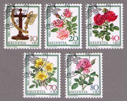 1982_J281-85_ROSEN +Briefwaage_PRO JUVENTUTE komplett !_ET !