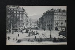 Originale alte Ansichtskarte, Genf, Rue du Mont-Blanc!