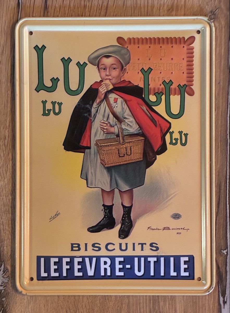 Insegne: Plaque vintage biscuits Lu – Nuovo (secondo la descrizione) da Ovronnaz venduto da LesBidochons