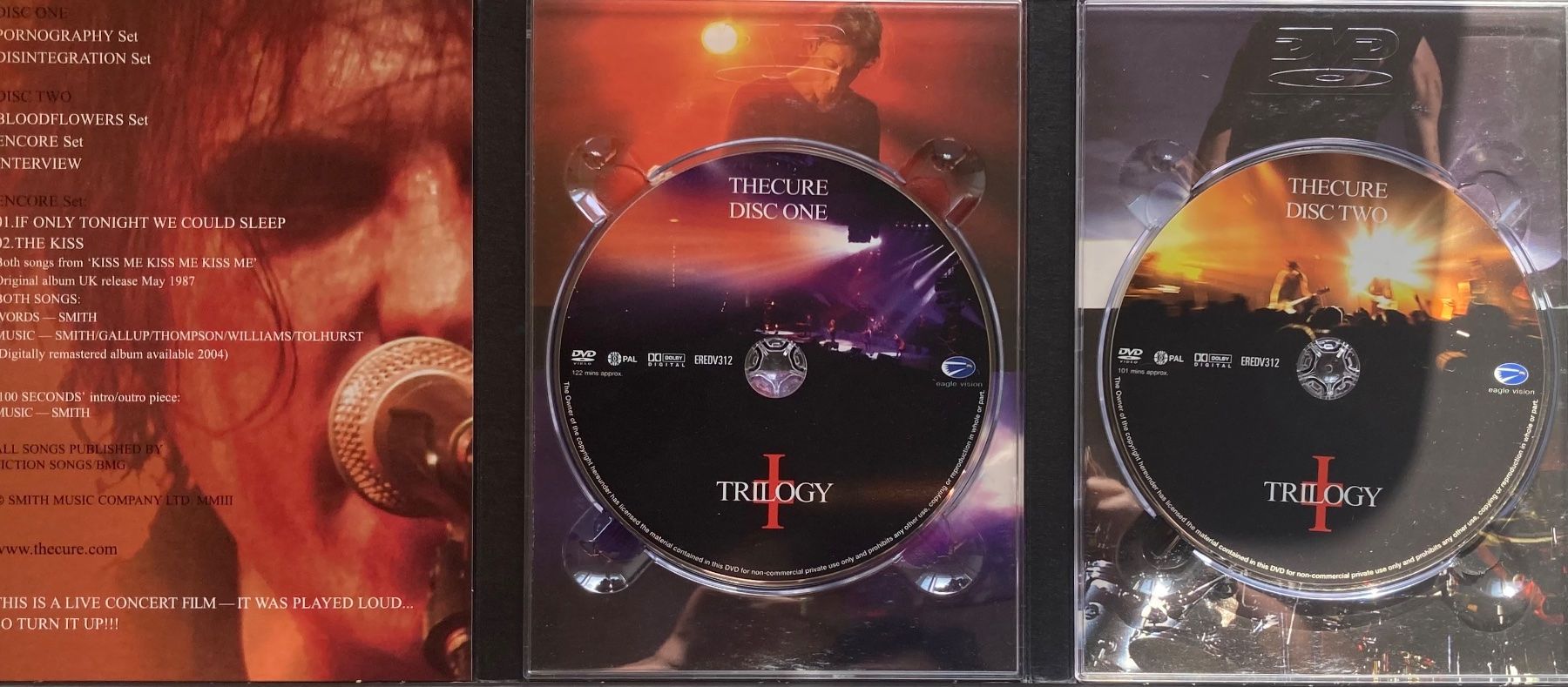Tous les DVDs: THE CURE  - TRILOGY – D'occasion à Poliez-Pittet par Newtown-Records 2