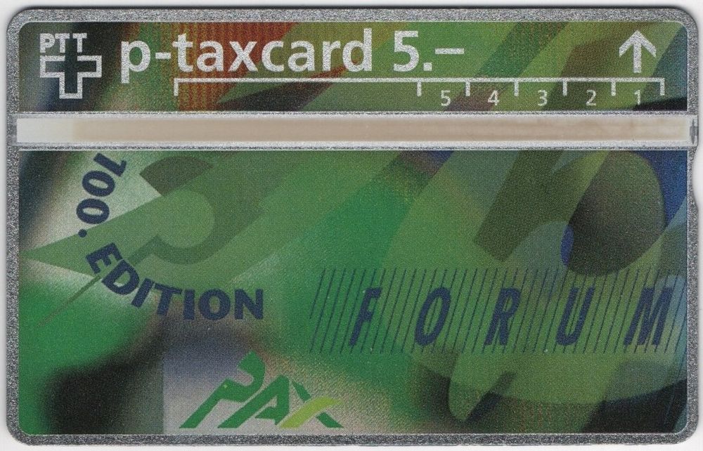 Cartes de téléphone: 5 CHF PAX Forum - seltene Kunden Taxcard – Neuf (Voir description) à Eglisau par Chperfins