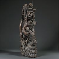 Alte Bali Hanuman Holz Figur Naga Ramayana Statue 58cm groß