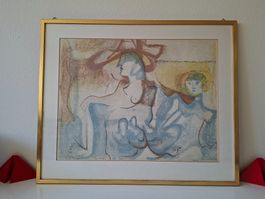 Original Lithographie "Akt"  gerahmt   signiert  nummeriert