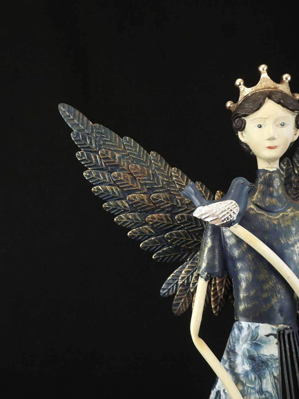 Statuette: Gekrönter Engel in Blau und Gold – Usato da Pratteln venduto da Restwert_Pratteln 5