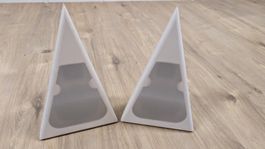 Lautsprecher Dreiecksform Weiss 2 Stk. ca.41cm hoch (8 OHMS)
