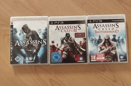 3 PS3 Spiele: Assassin's Creed 1, 2 & Brotherhood