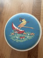 Vintage Dose Deckel, Vogelmotiv