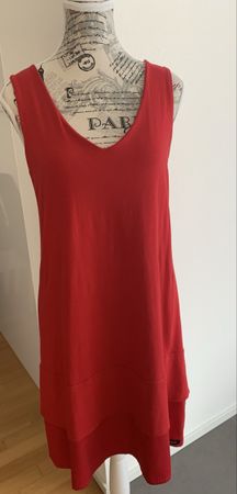 Rotes Jersey Sommerkleid Gr.S, nachhaltig