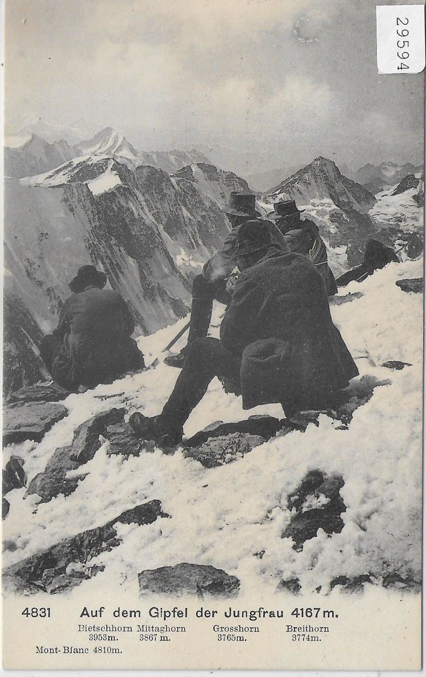 Cartes postales: Auf dem Gipfel der Jungfrau – D'occasion à Ettingen par Kartenplanet