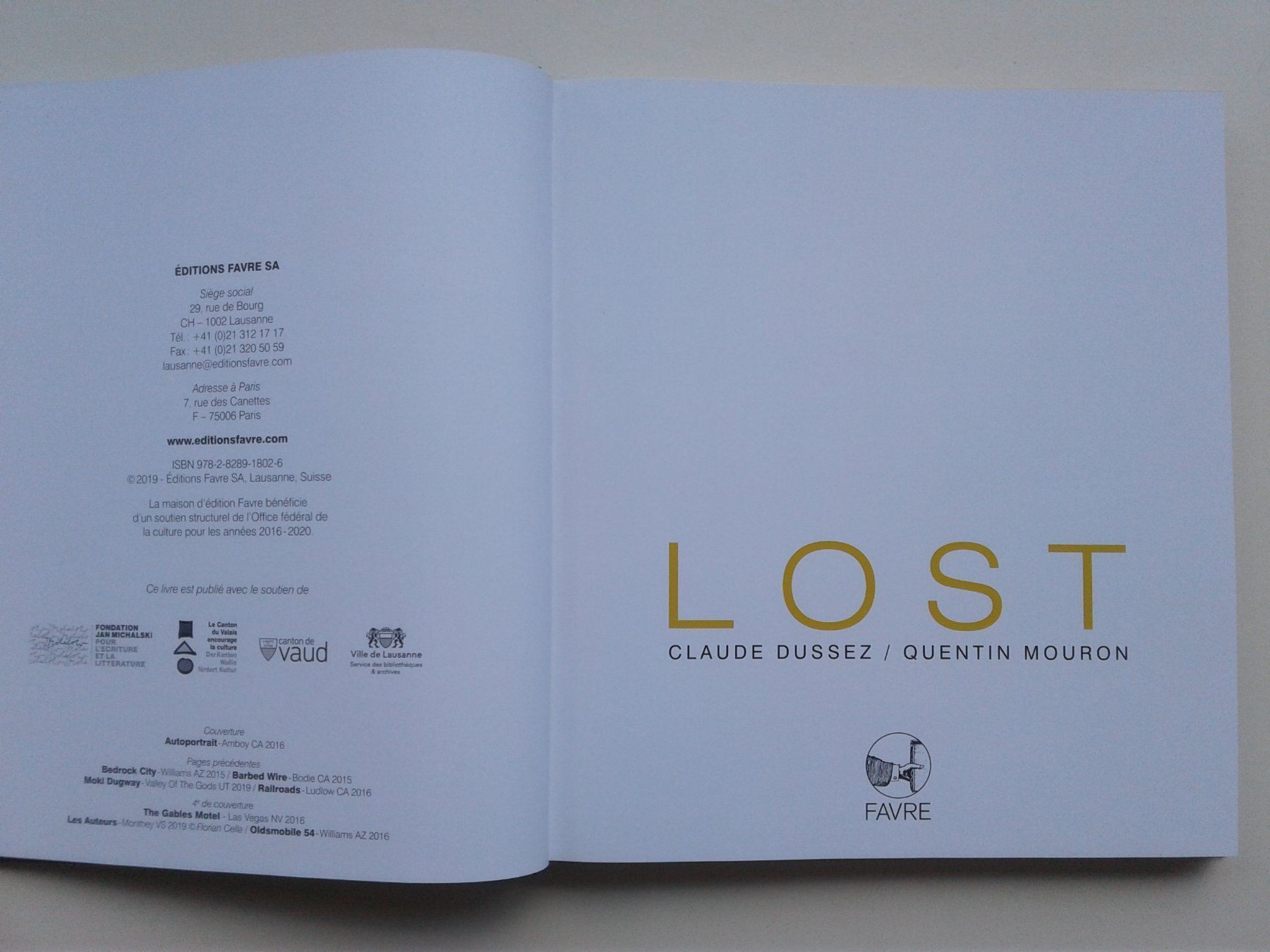Bücher: LOST - Claude Dussez / Quentin Mouron – Neu (gemäss Beschreibung) aus Lausanne von LasloH 1