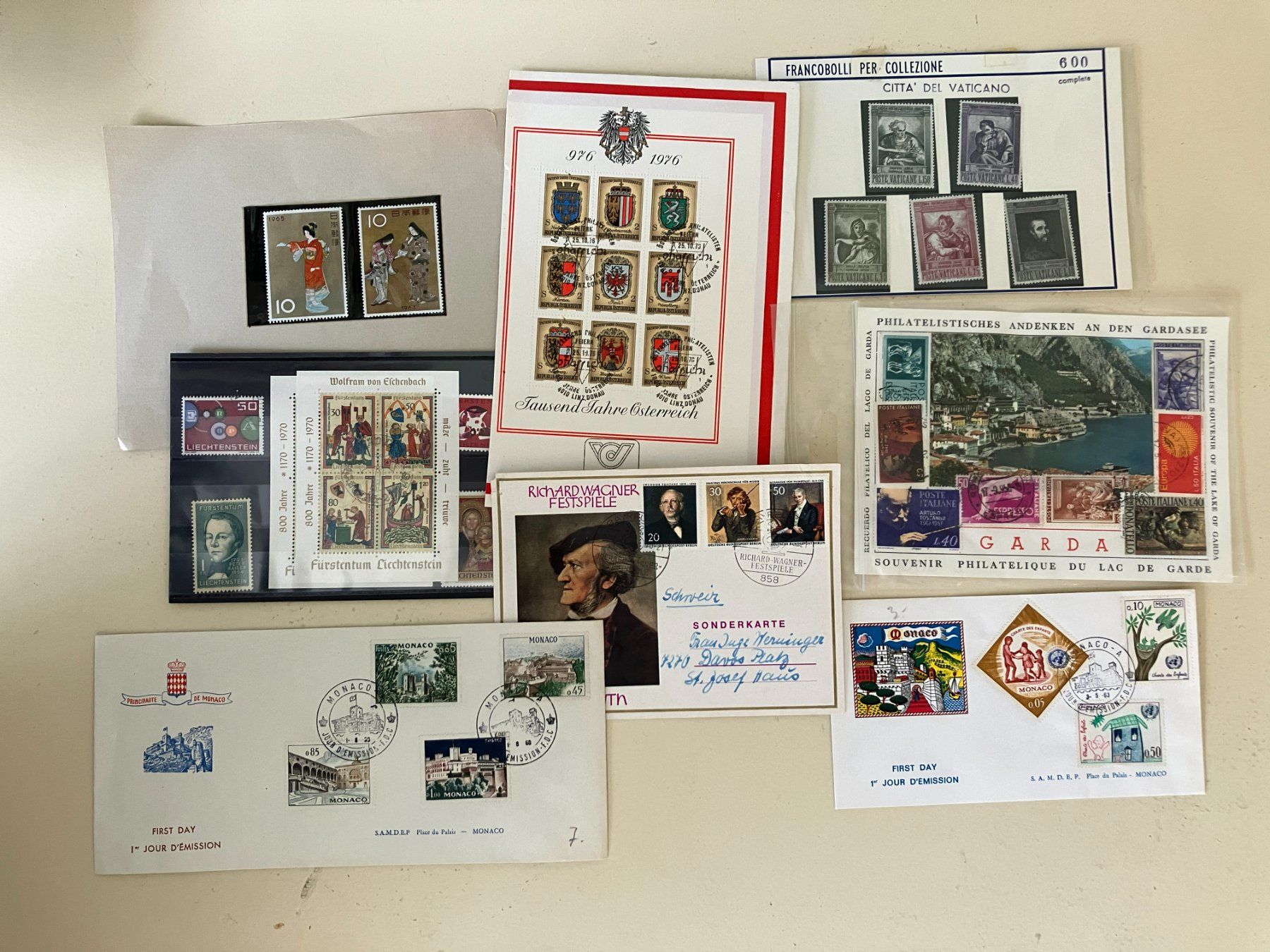 Cartoline: Konvolut Briefmarken Sonderkarten, diverse Länder – Usato da Basel venduto da djwwpp