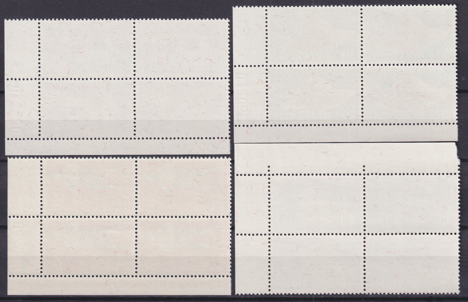 Tutti i francobolli: 1955, Nr.320-323 Viererblöcke mit Rand postfrisch, Kat: 50.- – Usato da Sursee venduto da Luzernerraute 1