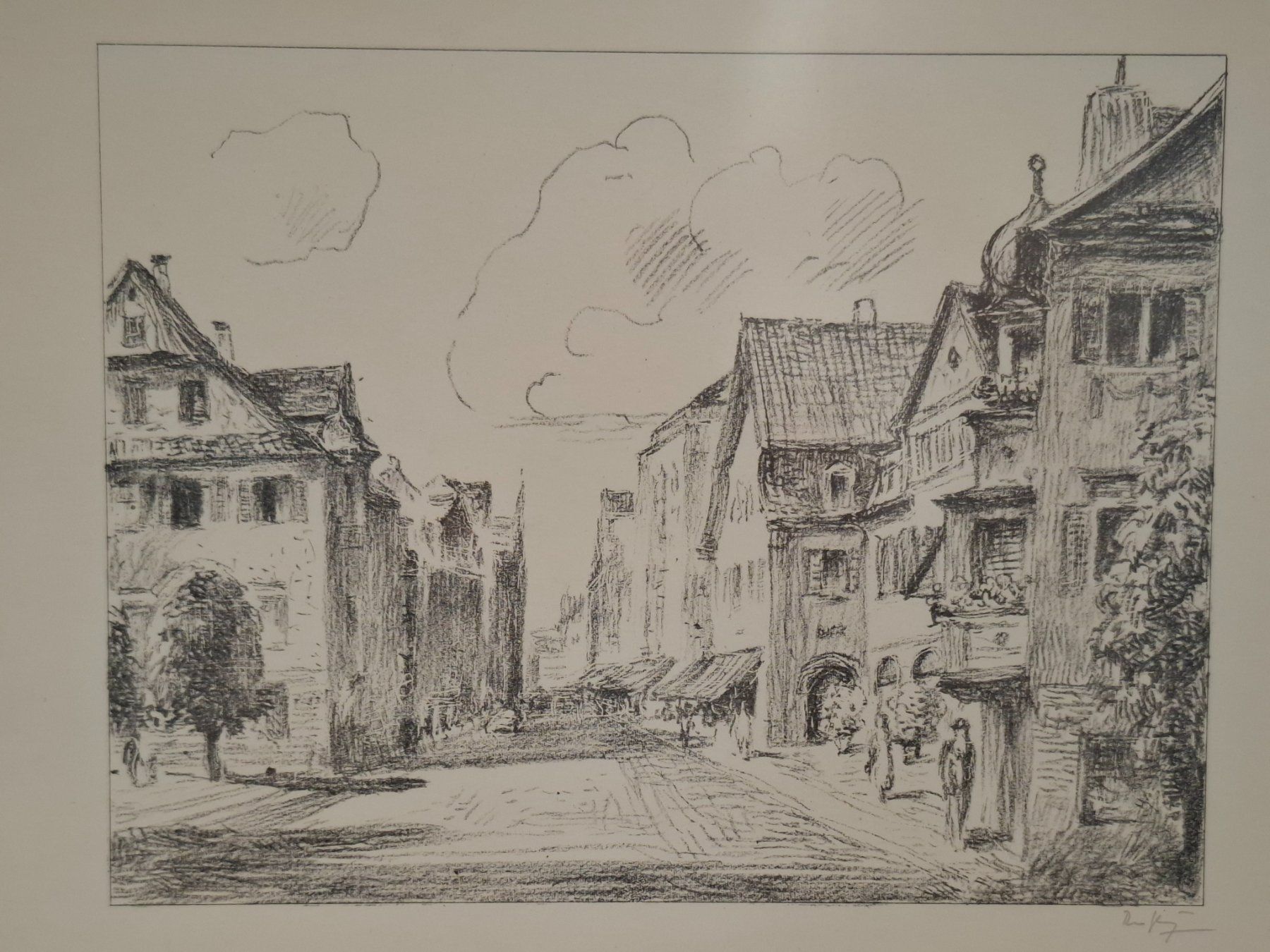 Grafica & Litografie: RORSCHACH HAUPTSTRASSE THEO GLINZ Originallitho – Usato da Wil SG venduto da Restwert_Wil 1