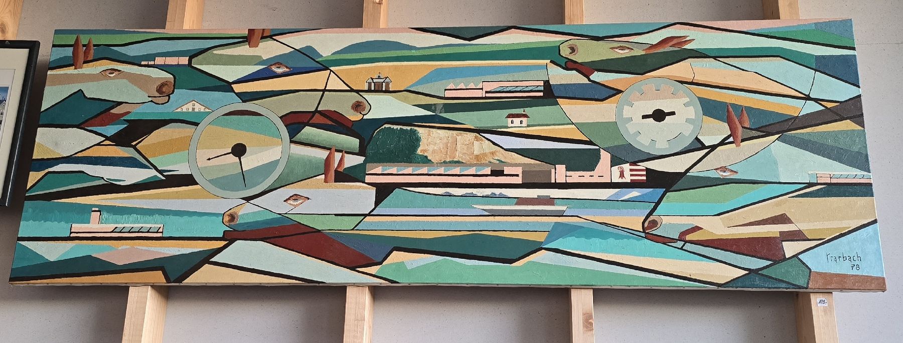 Gemälde: Très grand tableau signé Trarbach 1978 – Gebraucht aus Courtemaîche von justine21